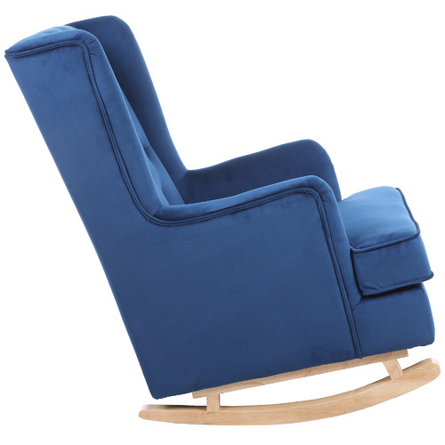 Navy velvet rocking online chair